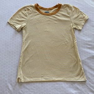 Yellow and White Striped Shirt